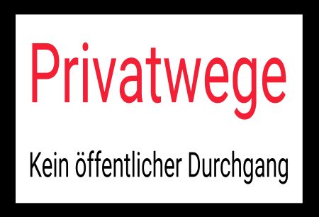 Privatwege - Kein öffentlicher Durchgang Warnung-Zutrittverboten Schild smart kreativ spritzig schilder selbst gestalten