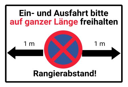 Rangierabstand einhalten! Parken-Verkehr Schild kreativ informativ auffallend schilder selbst gestalten