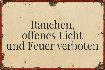 Rauchen offenes Licht und Feuer verboten Hinweis Schild smart kreativ schilder selbst gestalten