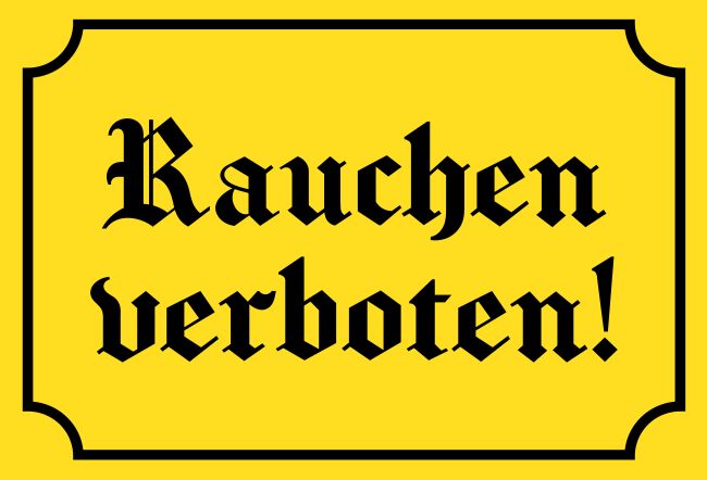 Rauchen verboten Hinweis Schild spannend informativ auffallend schilder selbst gestalten