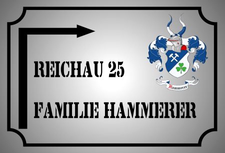 Reichau 25 Strassen-Hausnummern Schild smart kreativ schilder selbst gestalten