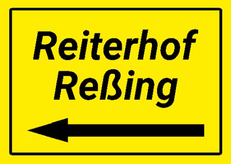 Reiterhof Reßing Wegweiser Schild smart kreativ schilder selbst gestalten