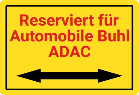 Reserviert für ... ADAC Hinweis Schild smart informativ auffallend schilder selbst gestalten