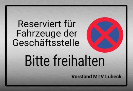 Reserviert f&uuml;r Fahrzeuge der Gesch&auml;ftsstelle Parken-Verkehr Schild smart kreativ spritzig schilder selbst gestalten