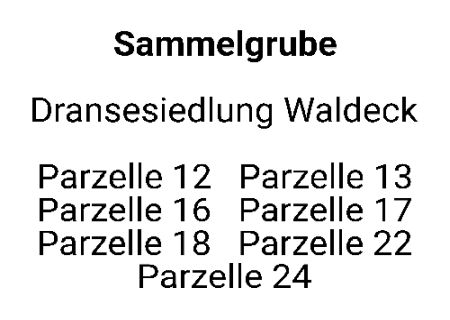Sammelgrube Hinweis Schild smart schilder selbst gestalten