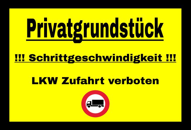 Schrittgeschwindigkeit / Tempolimit Parken-Verkehr Schild smart kreativ informativ auffallend schilder selbst gestalten