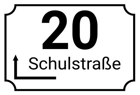 Schulstraße 20 Strassen-Hausnummern Schild smart kreativ schilder selbst gestalten