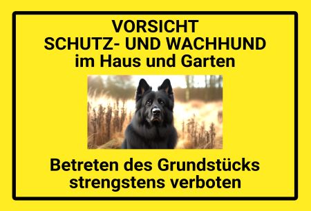 SCHUTZ- UND WACHHUND Hunde Schild spannend informativ auffallend schilder selbst gestalten