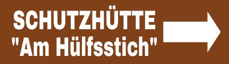 SCHUTZH&Uuml;TTE Wegweiser Schild kreativ informativ auffallend schilder selbst gestalten