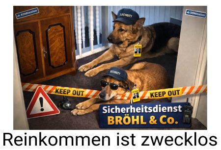 Sicherheitsdienst BR&Ouml;HL & Co. Firma Schild smart kreativ schilder selbst gestalten