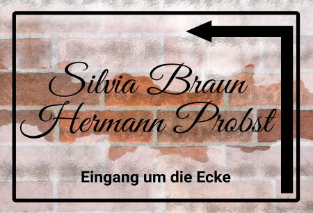 Silvia Braun Wegweiser Schild kreativ spritzig informativ auffallend schilder selbst gestalten