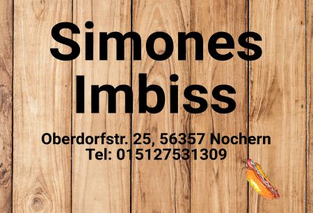 Simones Imbiss Firma Schild smart kreativ informativ auffallend schilder selbst gestalten