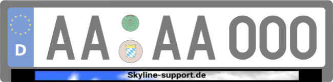 Skyline-Support.de Kennzeichenhalter Schild informativ auffallend schilder selbst gestalten