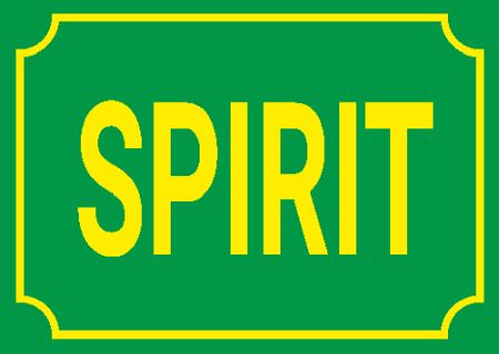 SPIRIT Hinweis Schild informativ auffallend schilder selbst gestalten