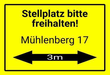Stellplatz bitte freihalten! Parken-Verkehr Schild smart spritzig schilder selbst gestalten