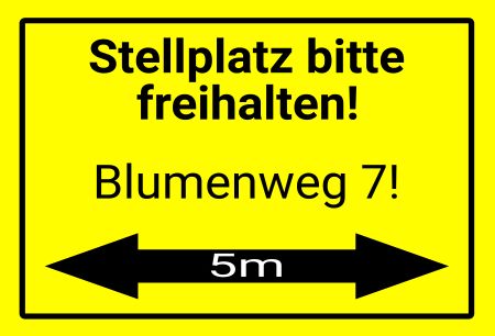Stellplatz bitte freihalten Parken-Verkehr Schild kreativ informativ auffallend schilder selbst gestalten