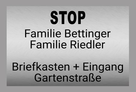 STOP Hinweis Schild informativ auffallend nachdr&uuml;cklich schilder selbst gestalten