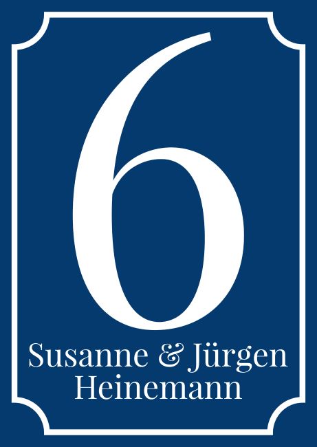 Susanne und Jürgen Strassen-Hausnummern Schild smart informativ schilder selbst gestalten