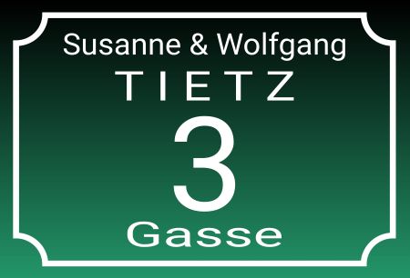 Susanne & Wolfgang Strassen-Hausnummern Schild bunt kreativ spritzig schilder selbst gestalten