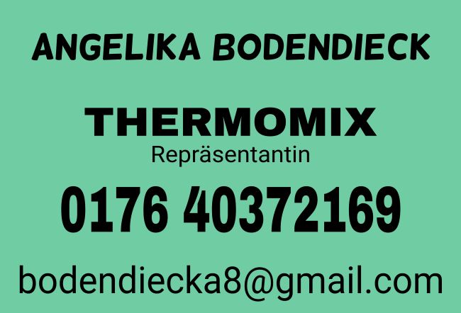 Thermomix Repräsentantin Firma Schild bunt kreativ spritzig informativ schilder selbst gestalten