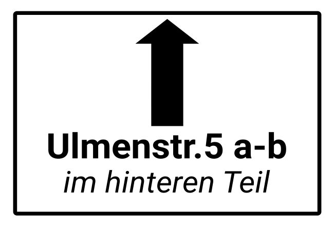 Ulmenstraße Wegweiser Schild informativ auffallend schilder selbst gestalten