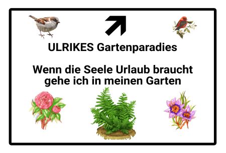 Ulrikes Gartenparadies Wegweiser Schild bunt kreativ informativ schilder selbst gestalten