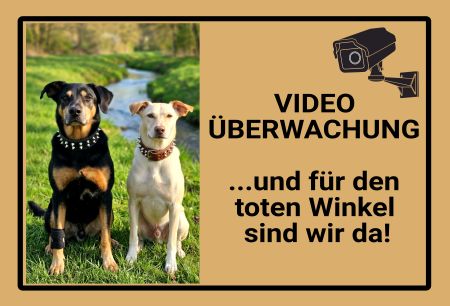 VIDEO &Uuml;BERWACHUNG Hinweis Schild kreativ informativ auffallend nachdr&uuml;cklich schilder selbst gestalten