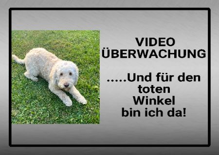 VIDEO &Uuml;BERWACHUNG Hunde Schild smart schilder selbst gestalten
