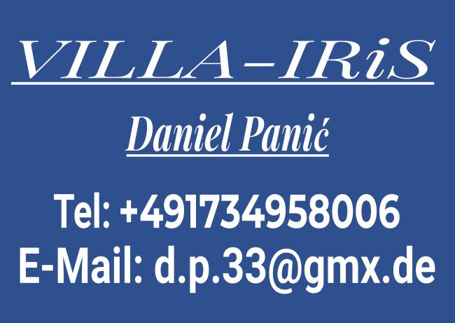 VILLA-IRIS Firma Schild kreativ informativ auffallend schilder selbst gestalten