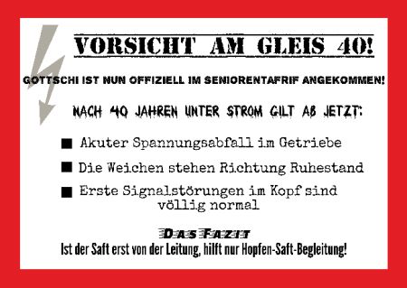 VORSICHT AM GLEIS 40! Hinweis Schild smart bunt schilder selbst gestalten