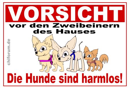 vorsicht Zweibeiner Hunde Schild kreativ spritzig informativ auffallend lustig schilder selbst gestalten