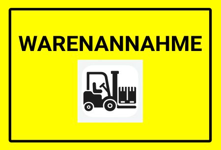 Warenannahme Firma Schild smart kreativ spritzig schilder selbst gestalten