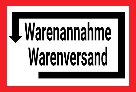 Warenannahme Warenversand Wegweiser Schild smart bunt kreativ schilder selbst gestalten