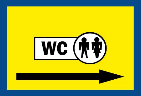 WC Wegweiser Schild spannend kreativ informativ auffallend schilder selbst gestalten