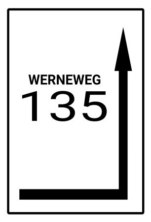 Werneweg 135 Wegweiser Schild smart schilder selbst gestalten
