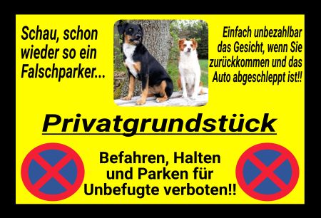 Wieder ein Falschparker Parken-Verkehr Schild spannend kreativ informativ auffallend schilder selbst gestalten