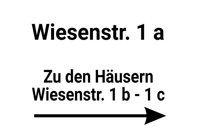 Wiesentraße Wegweiser Schild smart informativ auffallend schilder selbst gestalten