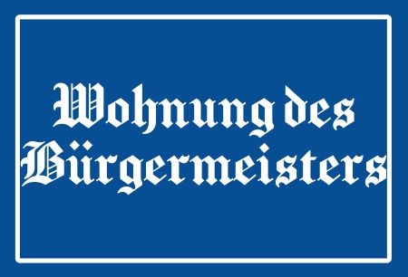 Wohnung des B&uuml;rgermeisters Privat-Pakete Schild smart kreativ spritzig schilder selbst gestalten