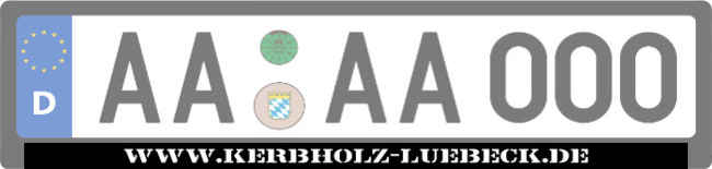 www.kerbholz-luebeck.de Kennzeichenhalter Schild smart informativ auffallend schilder selbst gestalten