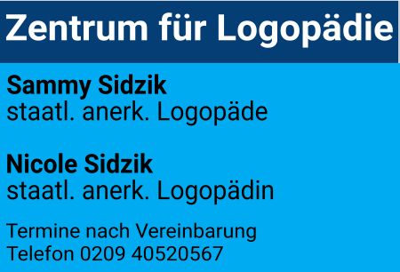 Zentrum f&uuml;r Logop&auml;die Firma Schild kreativ informativ auffallend schilder selbst gestalten