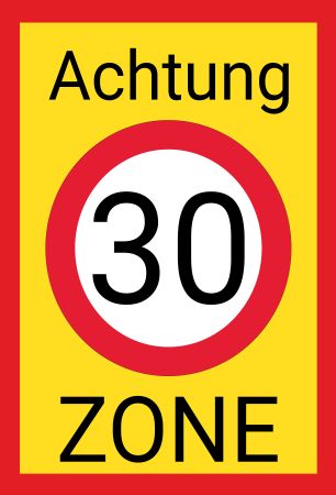 Zone 30 Parken-Verkehr Schild smart auffallend nachdrücklich schilder selbst gestalten