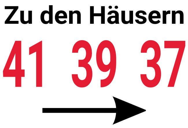 Zu den Häusern... Wegweiser Schild kreativ informativ auffallend schilder selbst gestalten