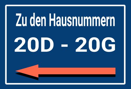 Zu den Hausnummern Strassen-Hausnummern Schild bunt kreativ informativ auffallend schilder selbst gestalten