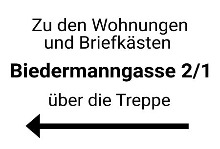 Zu den Wohnungen Wegweiser Schild informativ auffallend schilder selbst gestalten