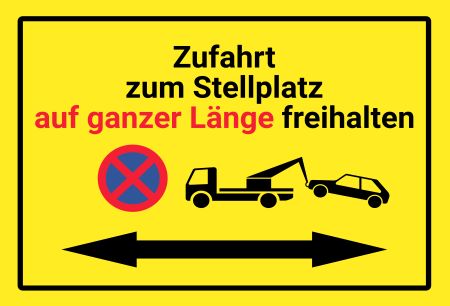 Zufahrt auf ganzer Länge freihalten Parken-Verkehr Schild kreativ informativ auffallend schilder selbst gestalten
