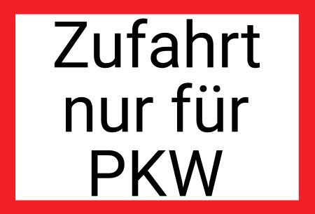 Zufahrt nur f&uuml;r LKW Hinweis Schild informativ auffallend schilder selbst gestalten