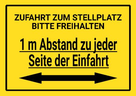 Zufahrt zum Stellplatz bitte freihalten Parken-Verkehr Schild smart schilder selbst gestalten