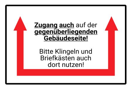 Zugang auch auf den gegenüberliegenden ... Wegweiser Schild smart spannend kreativ schilder selbst gestalten