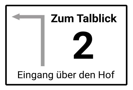 Zum Talblick Wegweiser Schild kreativ informativ auffallend schilder selbst gestalten