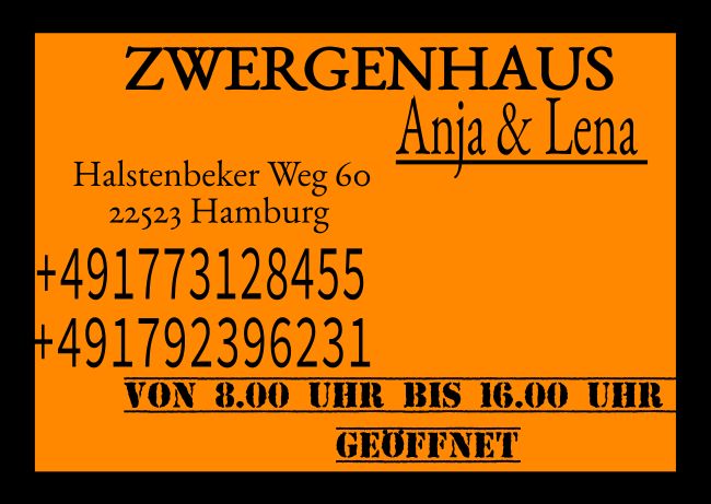 Zwergenhaus Firma Schild smart informativ auffallend schilder selbst gestalten